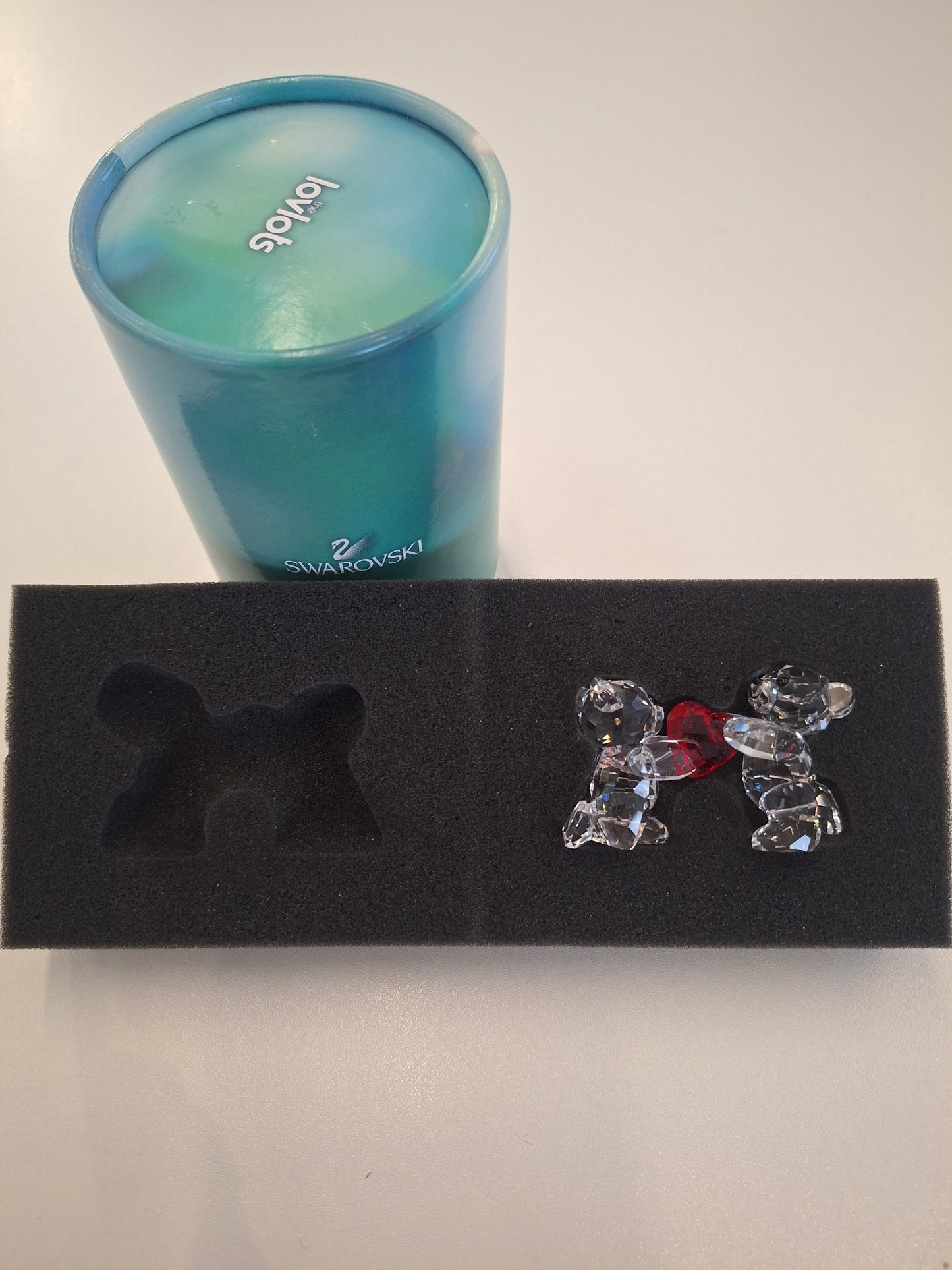 Swarovski The Lovlots Crystal Bears Love Heart Ornament