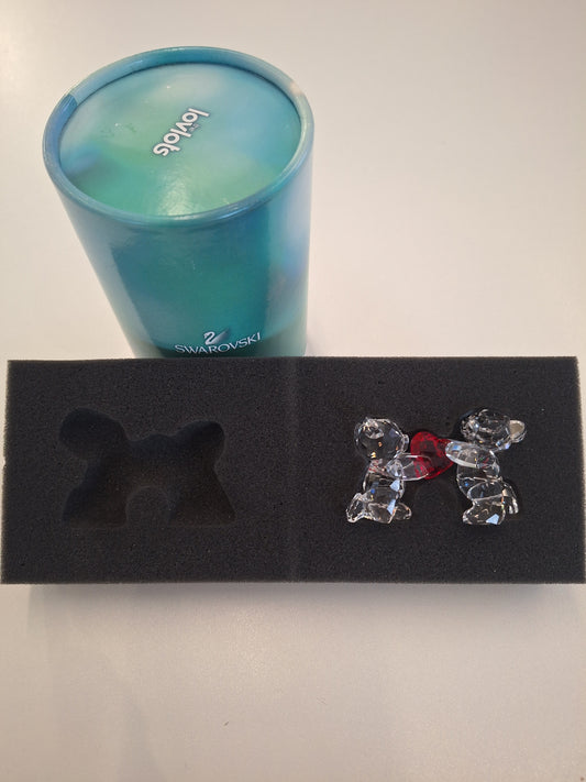 Swarovski The Lovlots Crystal Bears Love Heart Ornament