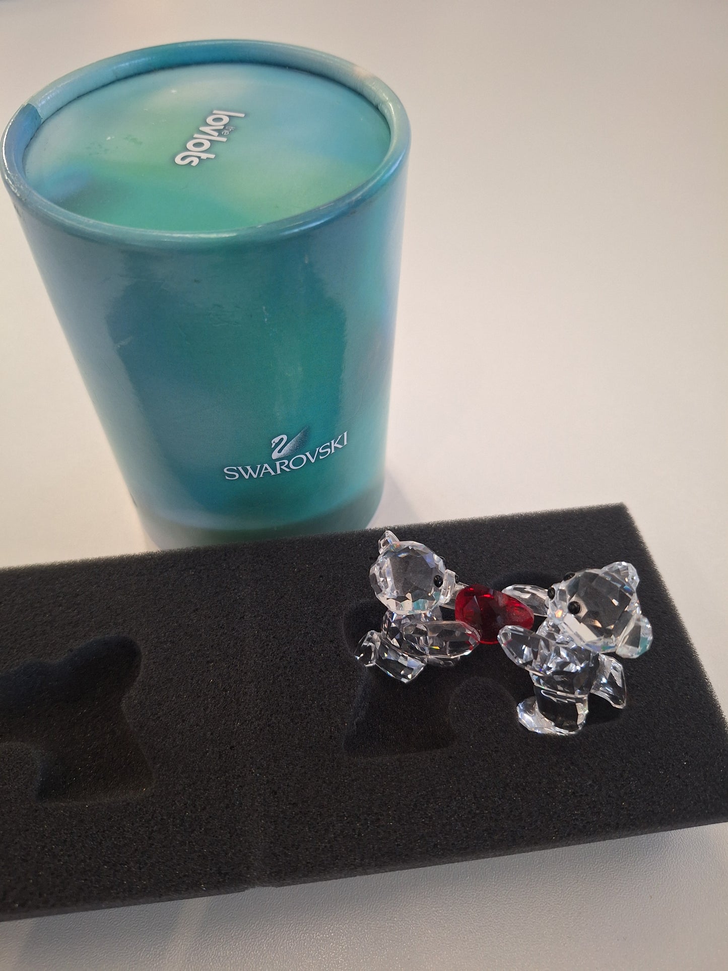 Swarovski The Lovlots Crystal Bears Love Heart Ornament