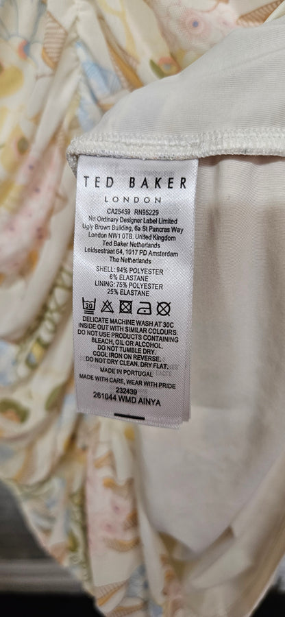 Ted Baker Ainya Ruched Mesh Dress  Dress Size 3 BNWT