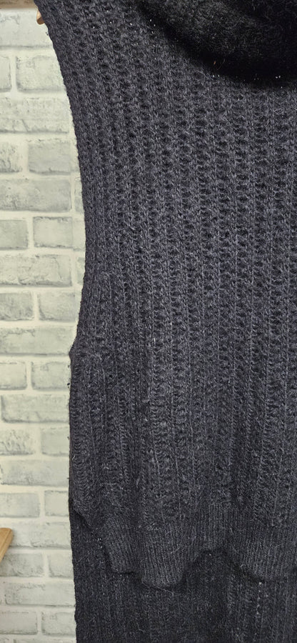 3.1 Phillip Lim Black Sleeveless Roll Neck Vest Top Size Medium