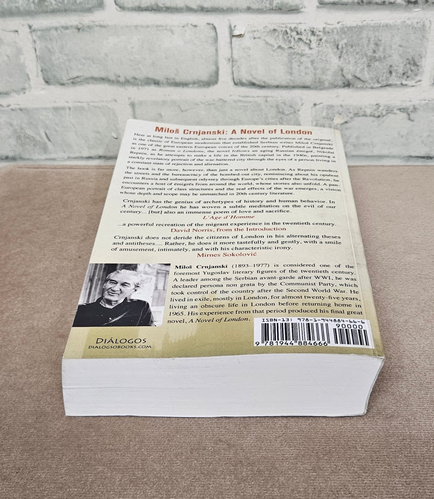 Milos Crnjanski A novel of London Paperback