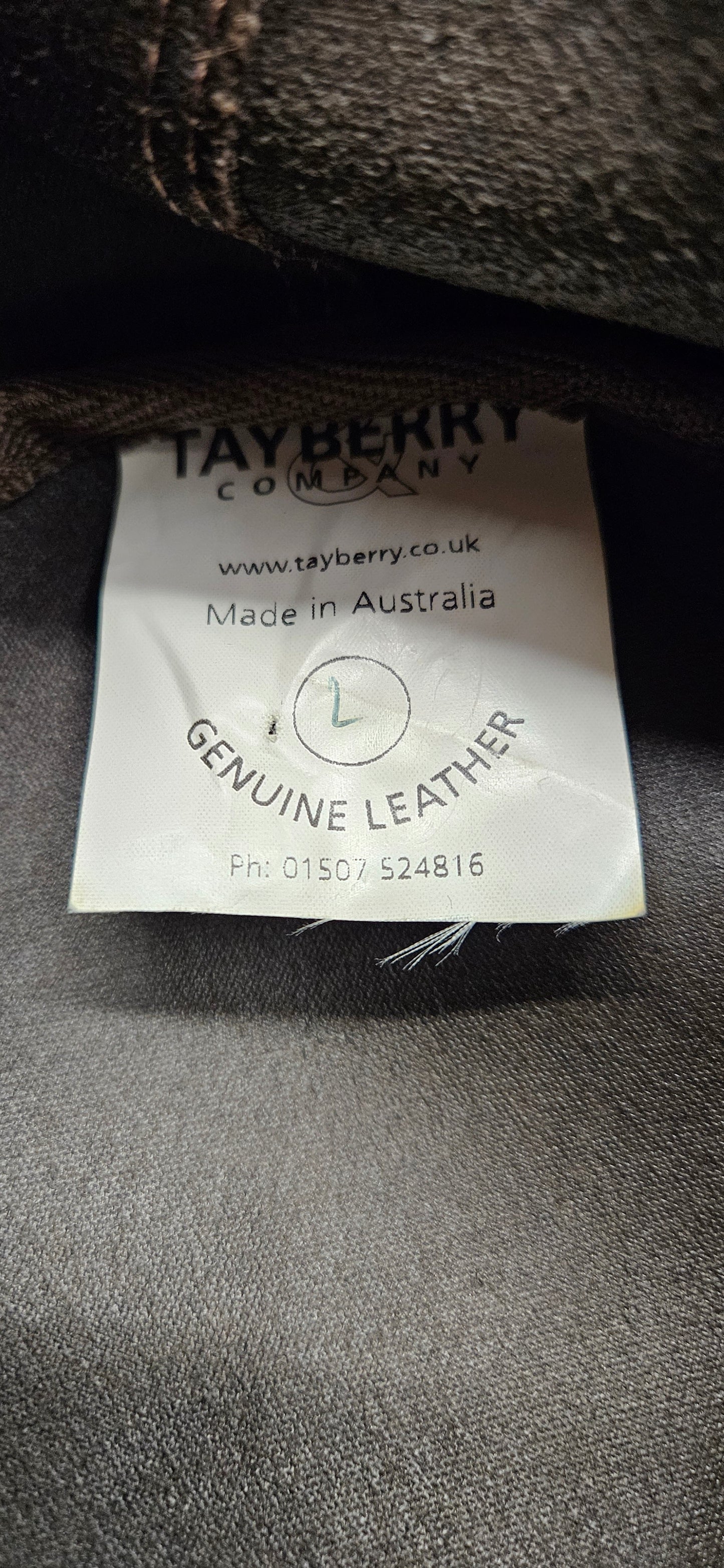 Tayberry Company Brown Leather Outback Cowboy Hat Size Large