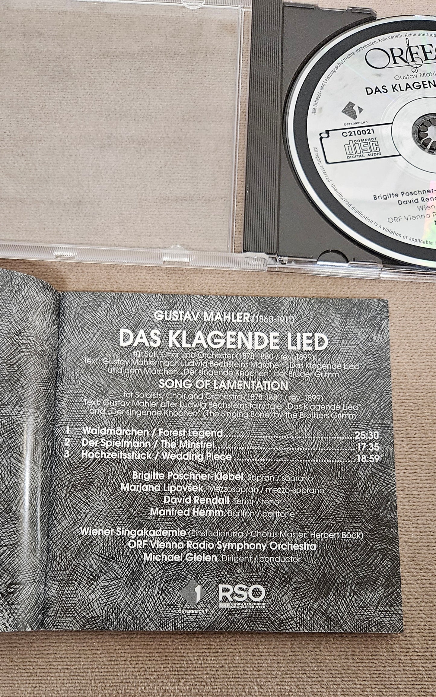 Gustav Mahler Das Klagende Lied CD