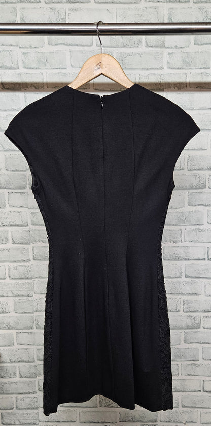 Ted Baker Black Lace Bodycon Dress Size 0