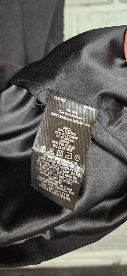 Ted Baker Black Lace Bodycon Dress Size 0