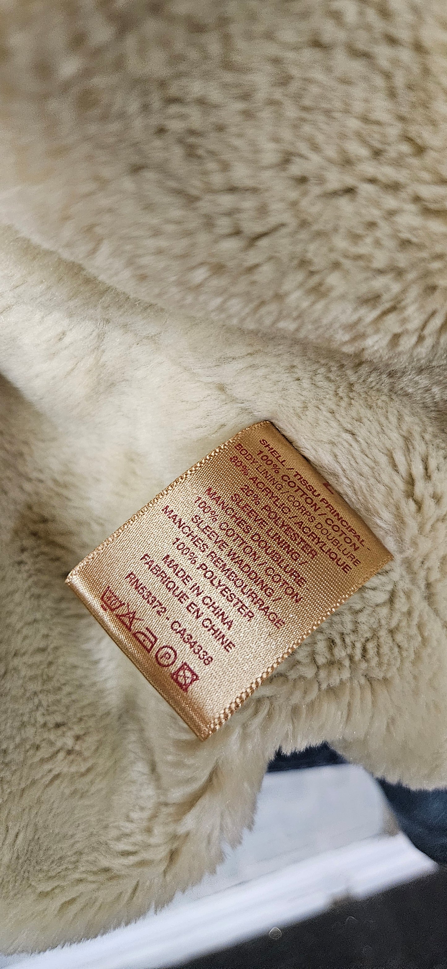 FCUK Jeans Fleece Lined Denim Jacket with Removable Hood Size Large