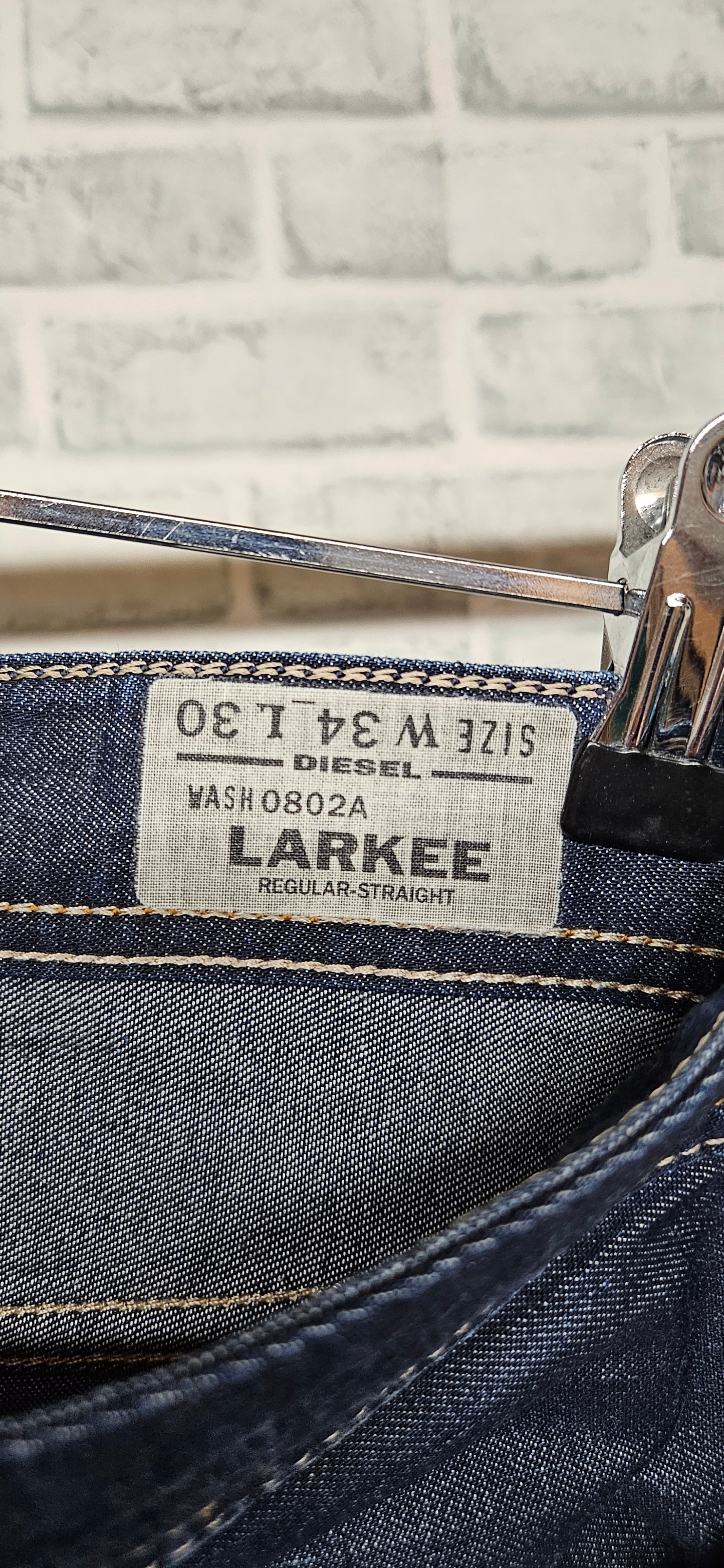 Diesel Larkee Regular Straight Dark Denim Jeans W34 L30