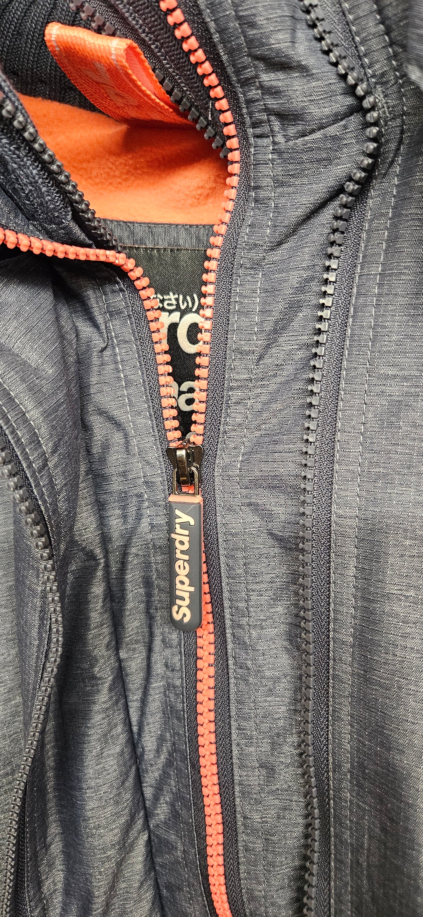 Superdry Triple Zip Fleece Lined Windbreaker Jacket Size XL