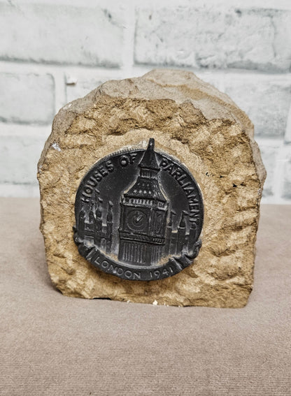 1941 Houses of Parliament Rubble London Blitz Souvenir