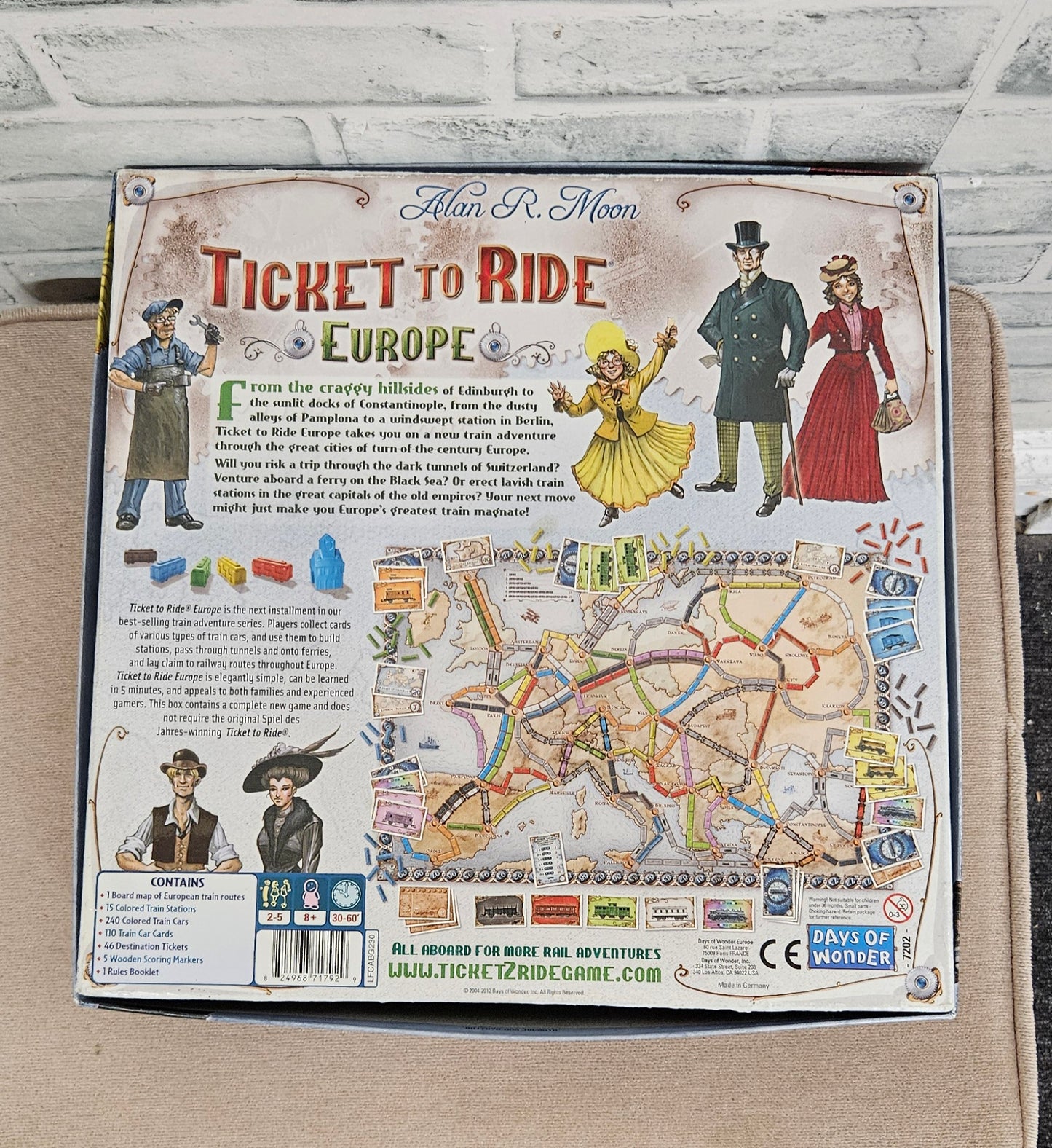 Ticket to Ride Europe Alan R. Moon Board Game
