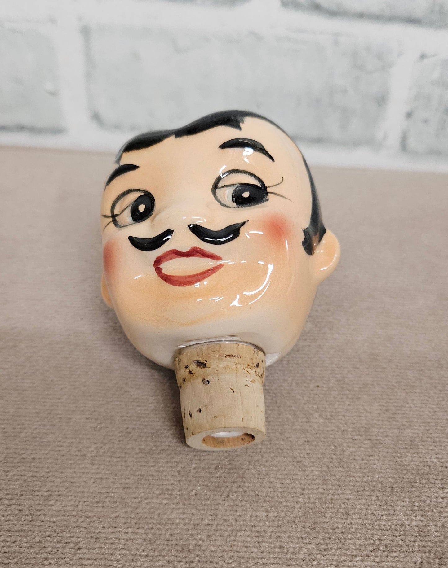 Vintage Ceramic Butler Gin Decanter