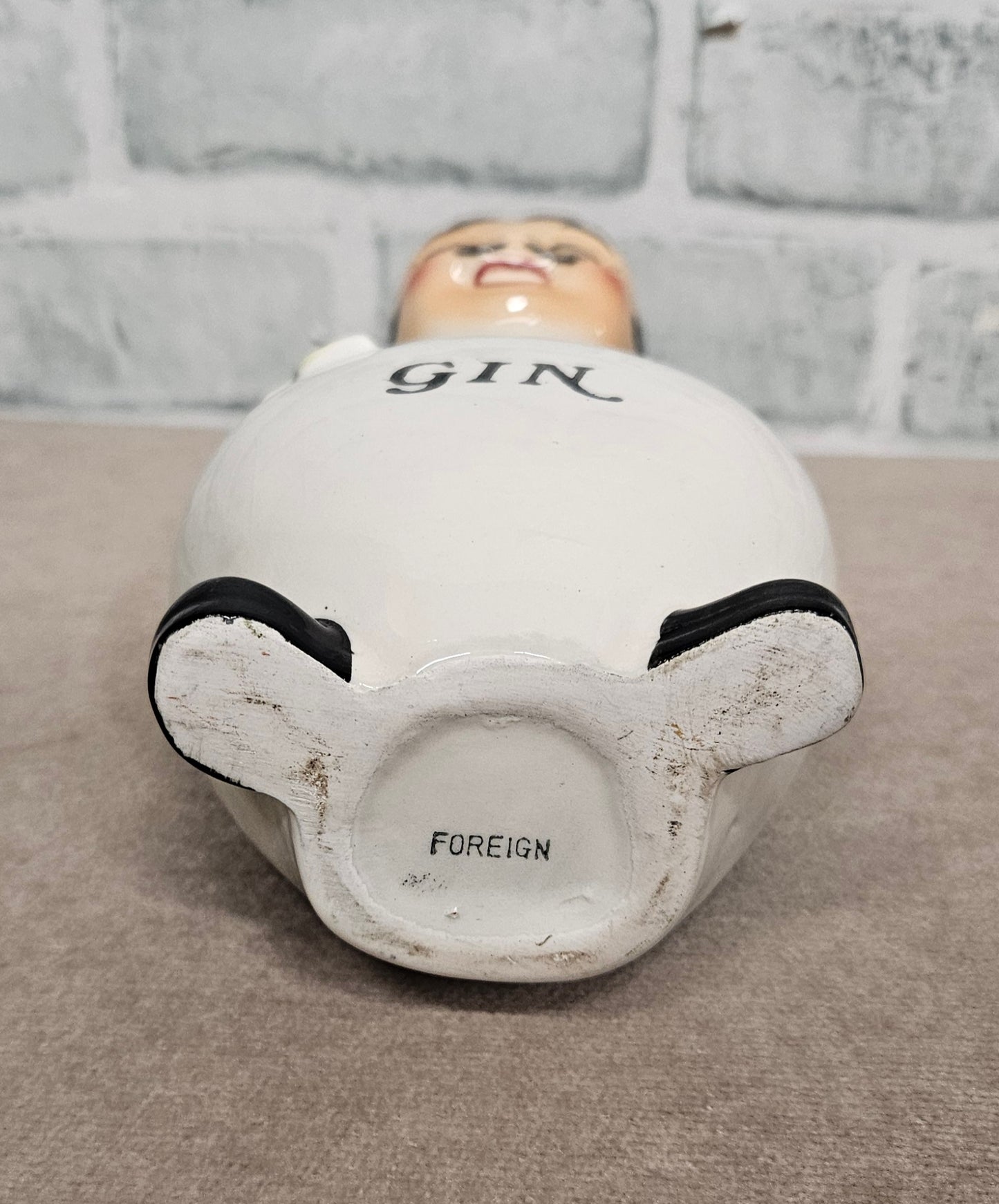 Vintage Ceramic Butler Gin Decanter