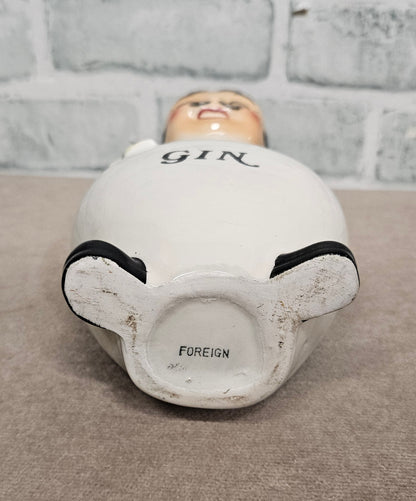 Vintage Ceramic Butler Gin Decanter