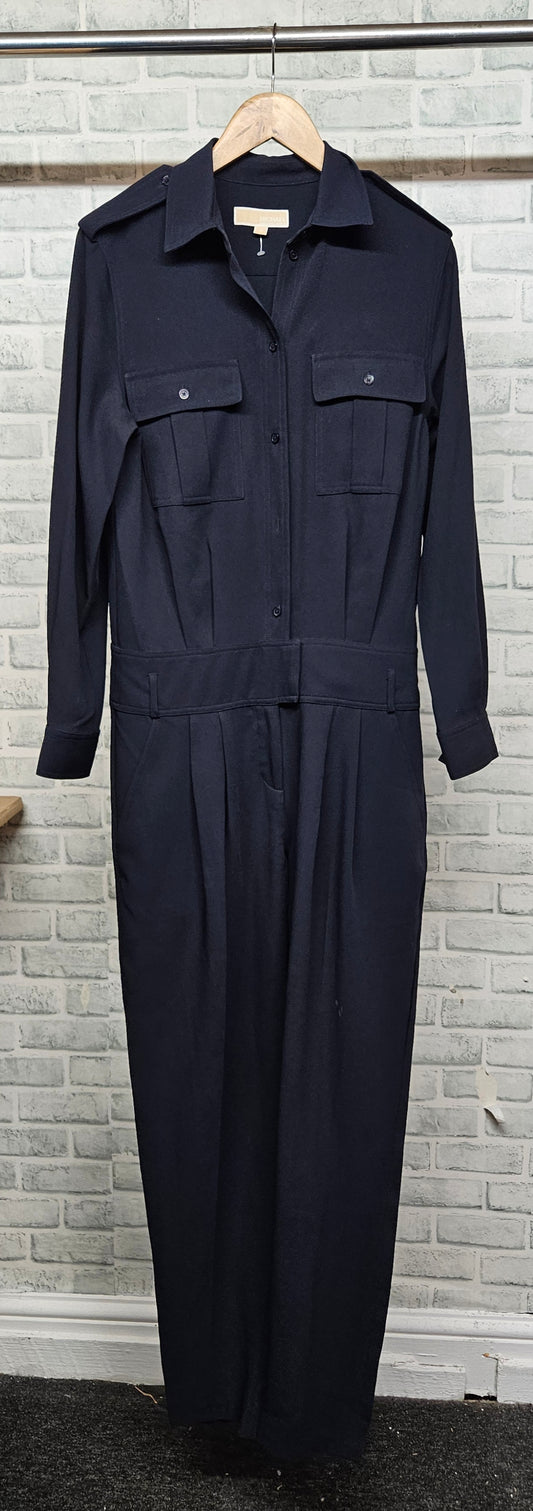 Michael Kors Navy Boiler Suit Jumpsuit Size 8 US