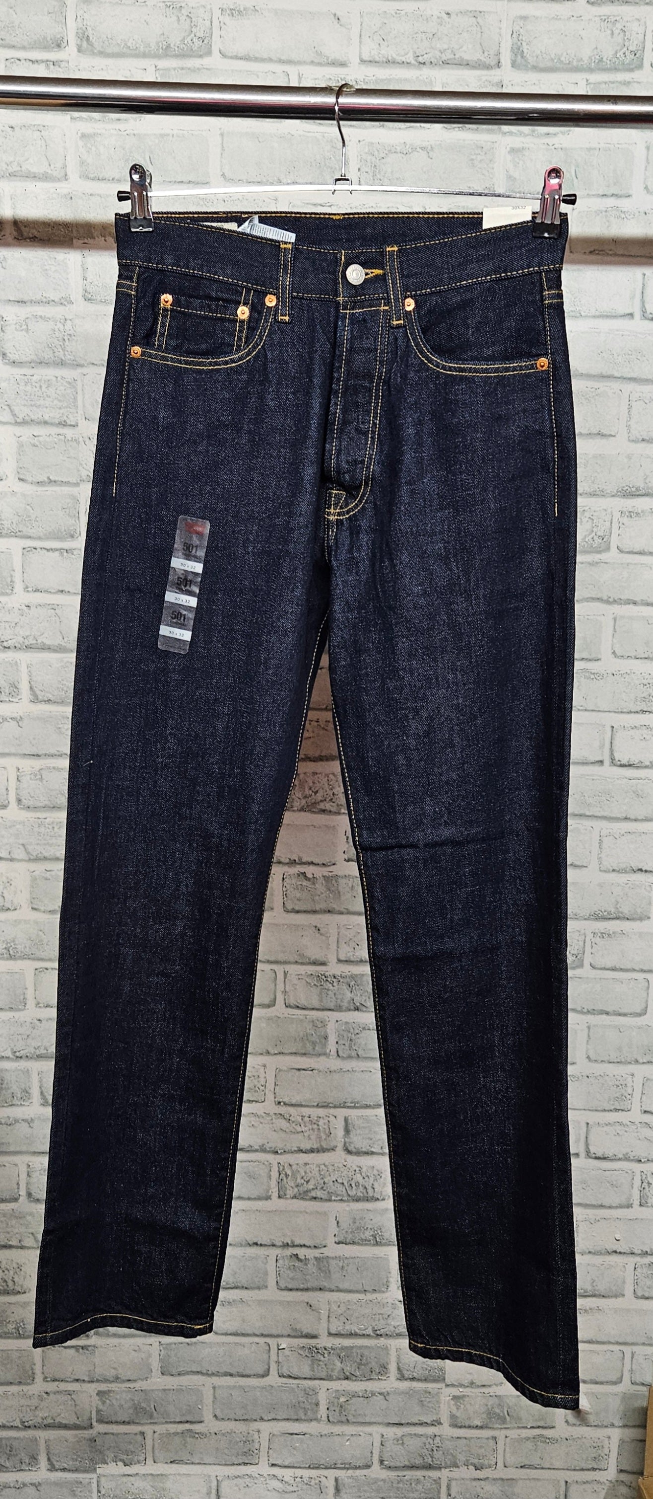 Levi's 501 150th Anniversary Dark Blue Denim Jeans 30x32 BNWT