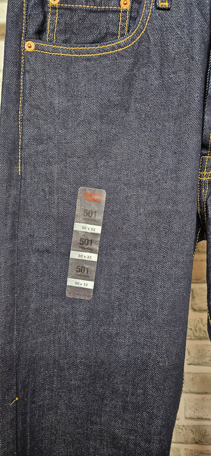 Levi's 501 150th Anniversary Dark Blue Denim Jeans 30x32 BNWT