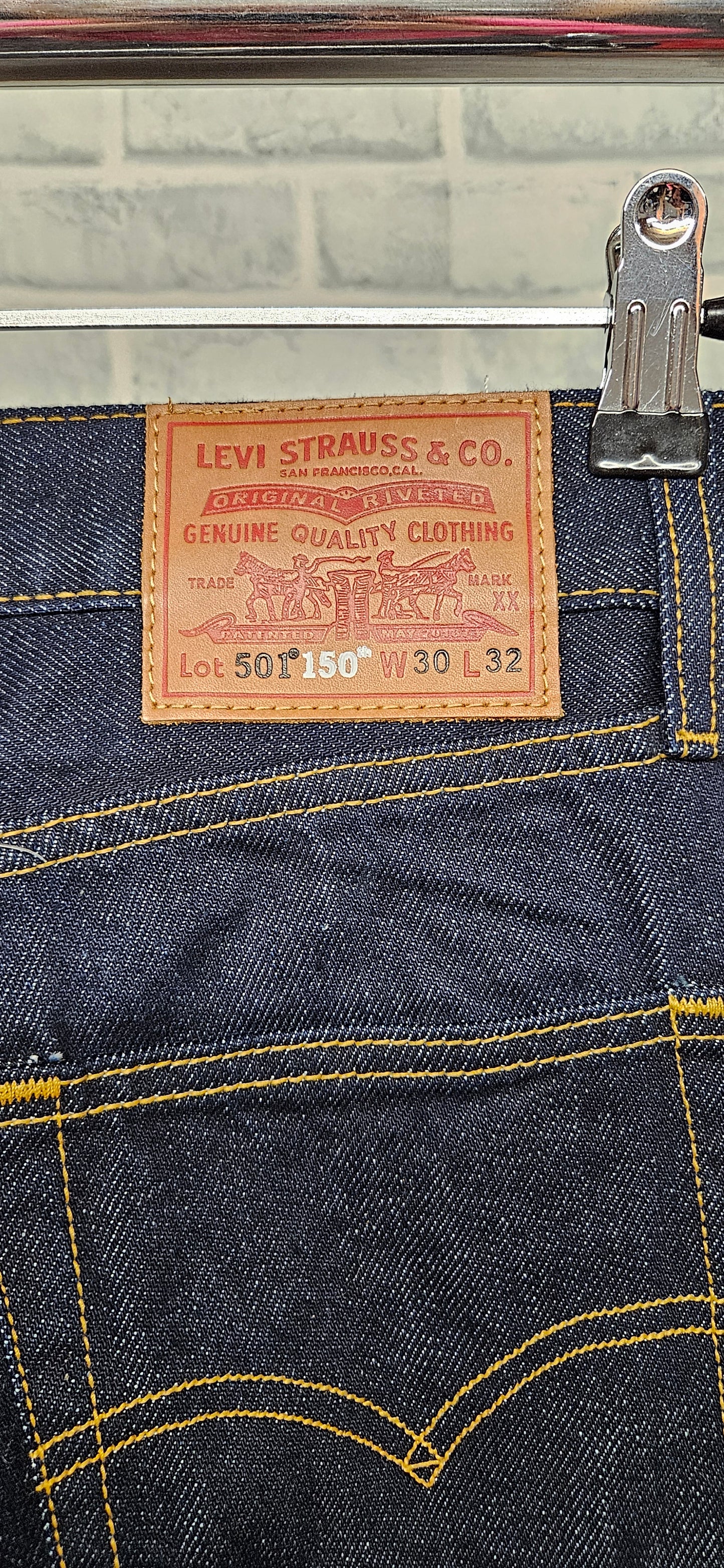 Levi's 501 150th Anniversary Dark Blue Denim Jeans 30x32 BNWT