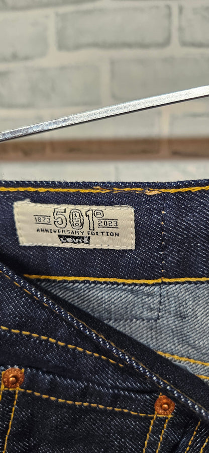 Levi's 501 150th Anniversary Dark Blue Denim Jeans 30x32 BNWT