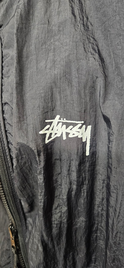 Stussy Sherpa Reversible Leopard Print Fleece Black Jacket Size Meduim