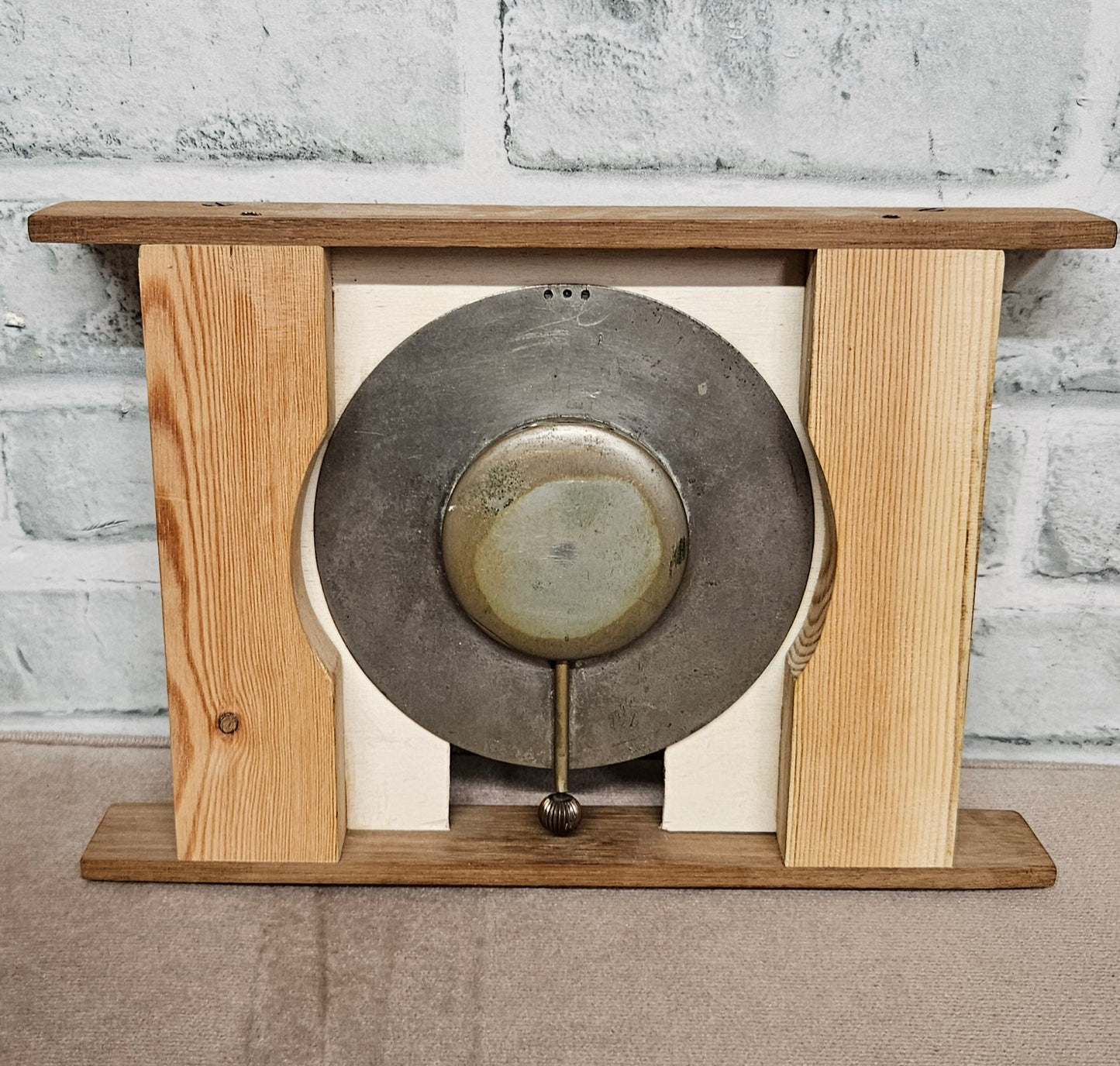 Vintage 8 Days Car Clock in Wooden Frame Needs Restoring