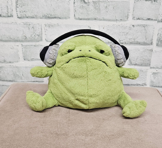 Jellycat Ricky Rain Frog with Headphones Plushie Toy