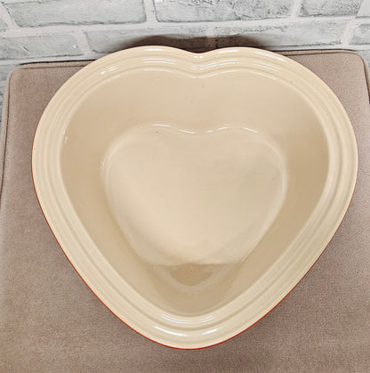 Le Creuset Red Heart Shaped Cerise Bakeware Casserole Dish