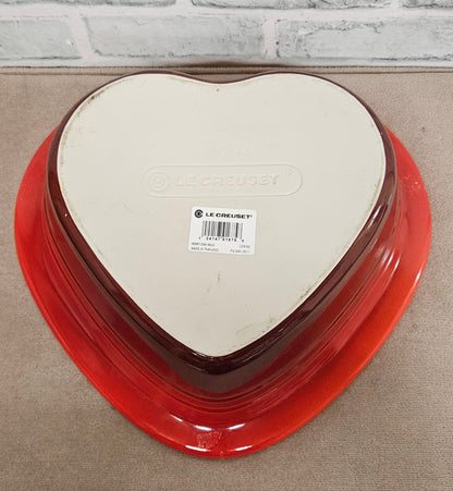 Le Creuset Red Heart Shaped Cerise Bakeware Casserole Dish