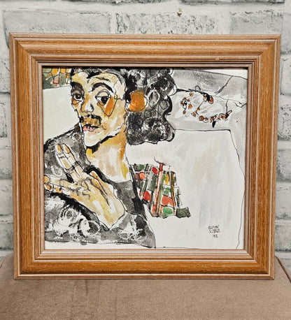 Watercolour Sketch 'Egon Schiele' by Linda Miles (1947-2020) 'Painter & Art Teacher'
