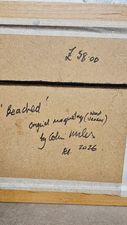 'BEACHED' Original Marquetry by Colin Miles February 2026