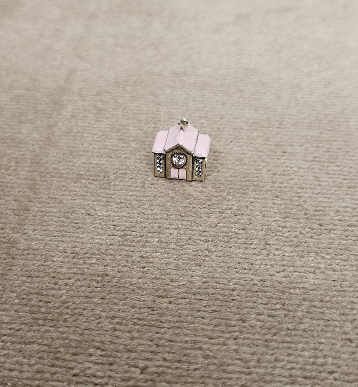 Pink Church Chappell Sterling Silver Charm