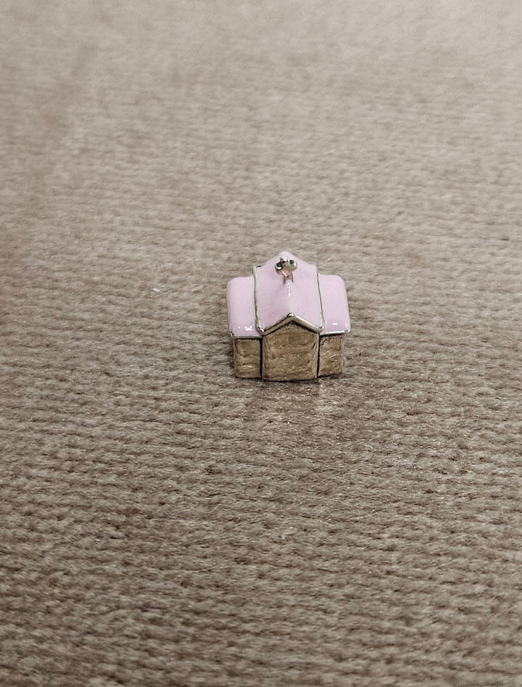 Pink Church Chappell Sterling Silver Charm