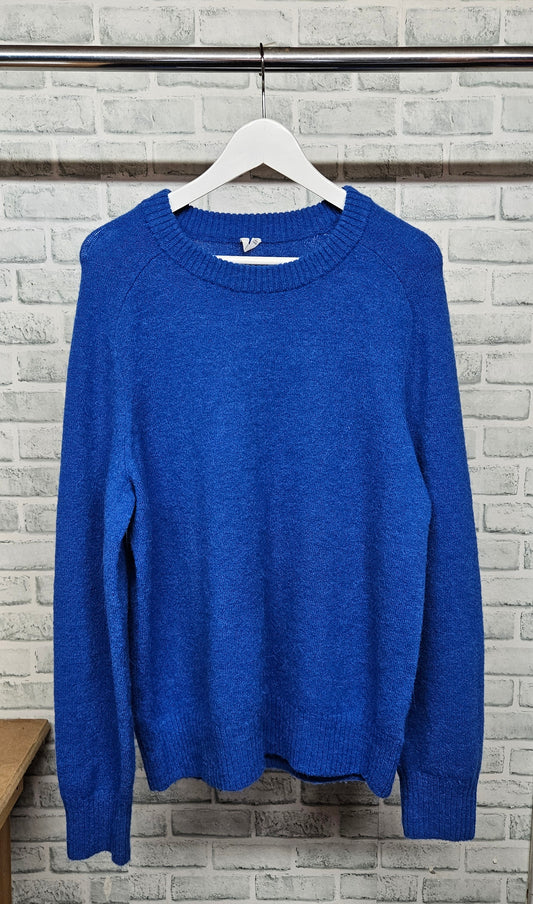Arket Cobalt Blue Crewneck Jumper Size Medium