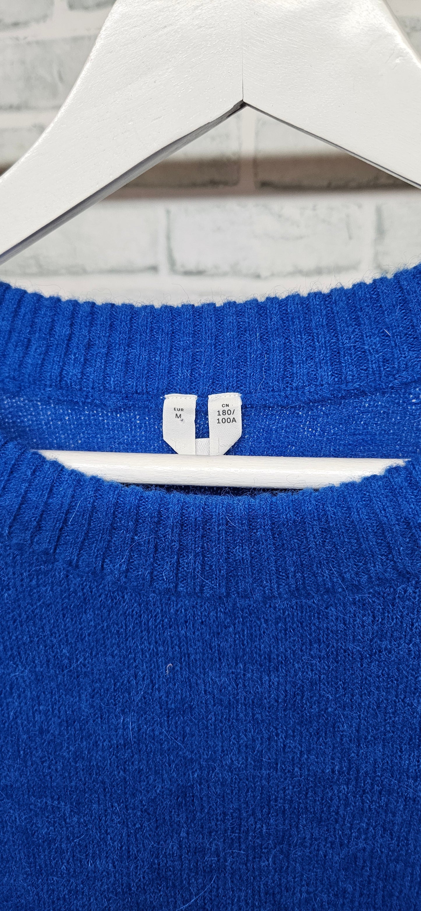 Arket Cobalt Blue Crewneck Jumper Size Medium