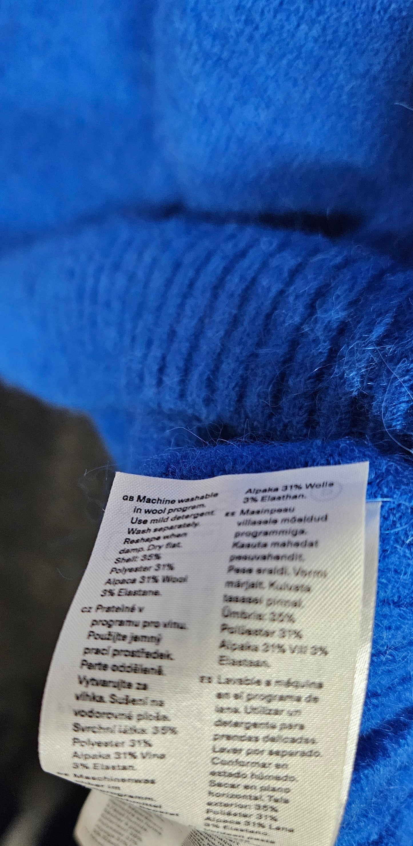 Arket Cobalt Blue Crewneck Jumper Size Medium