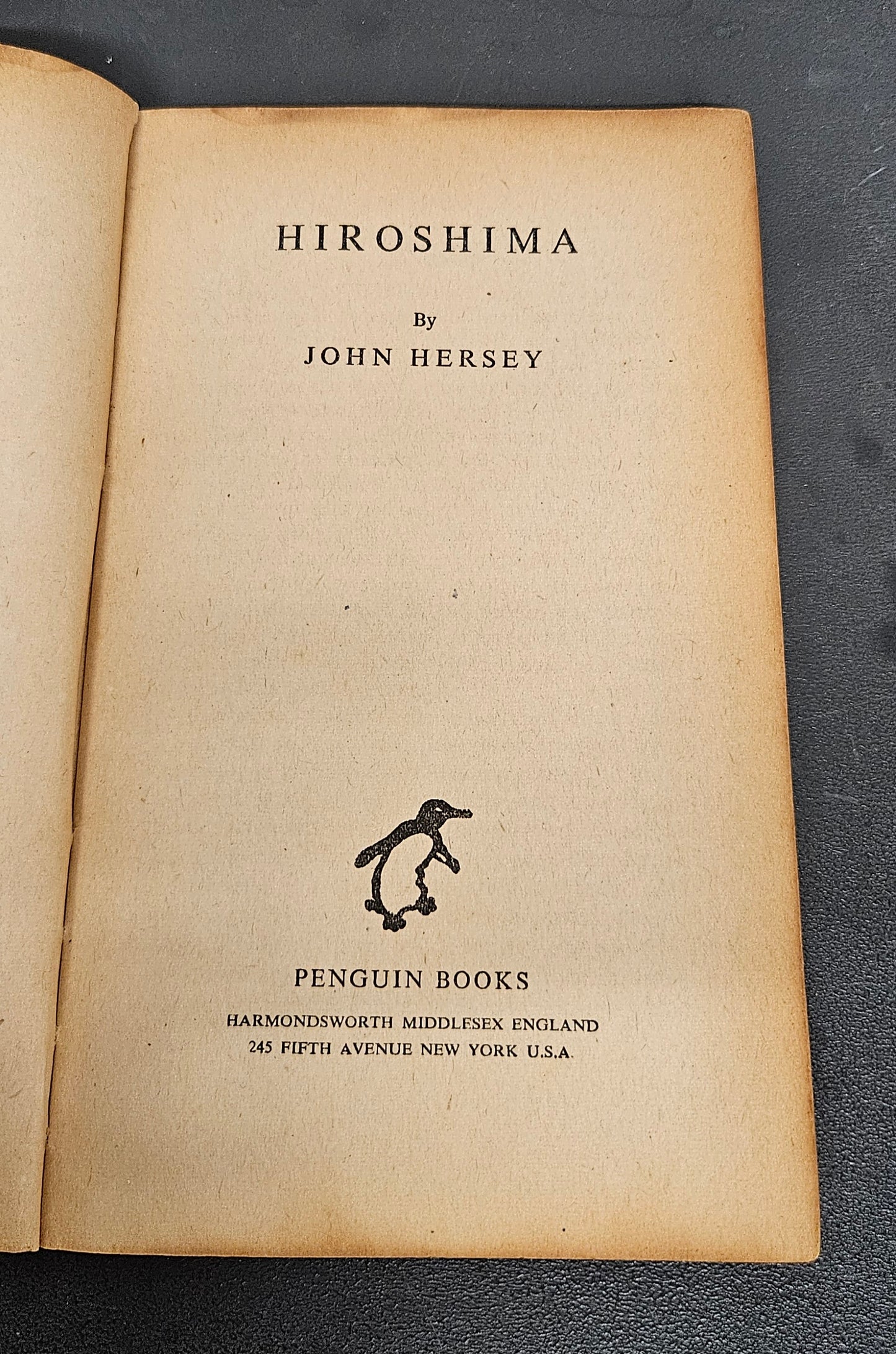 Hiroshima by John Hersey First Penguin Edition 1946 Penguin Paperback