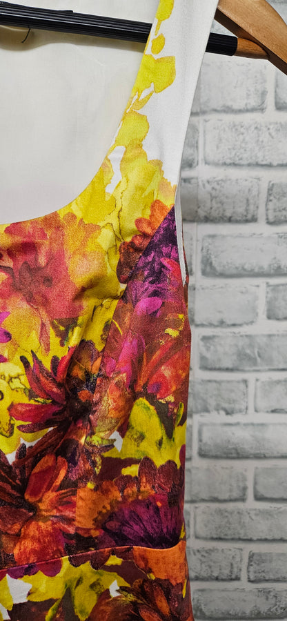 Karen Millen Floral A-Line Dress Size 10