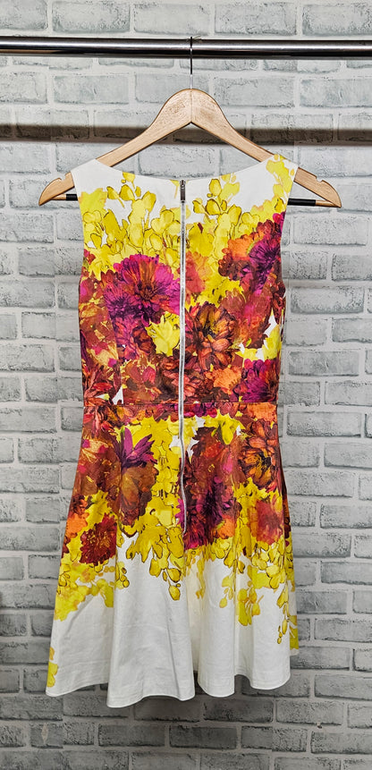 Karen Millen Floral A-Line Dress Size 10