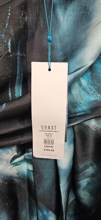 Coast Limited Edition National Portrait Gallery Gertrude Green Printed Dress Size 18 BNWT