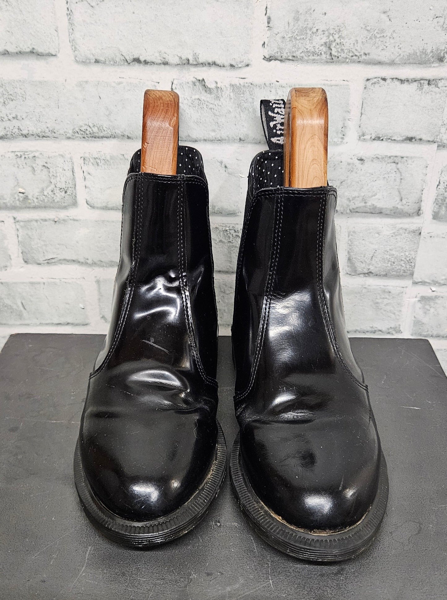 Dr Martens Black Flora Ankle Boots Size 6