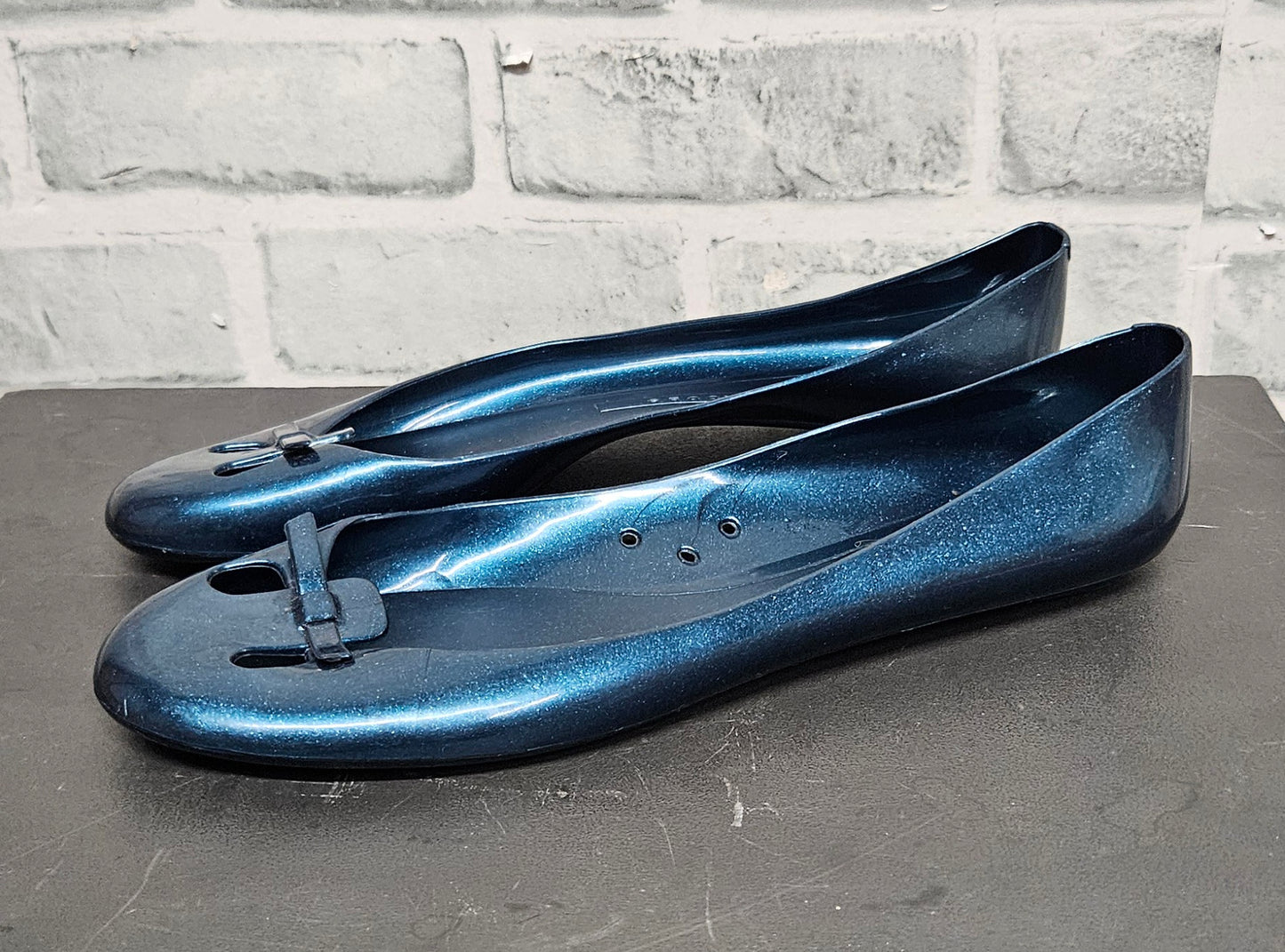 Marc Jacobs Blue Glitter Jelly Ballet Flats Size 39/6