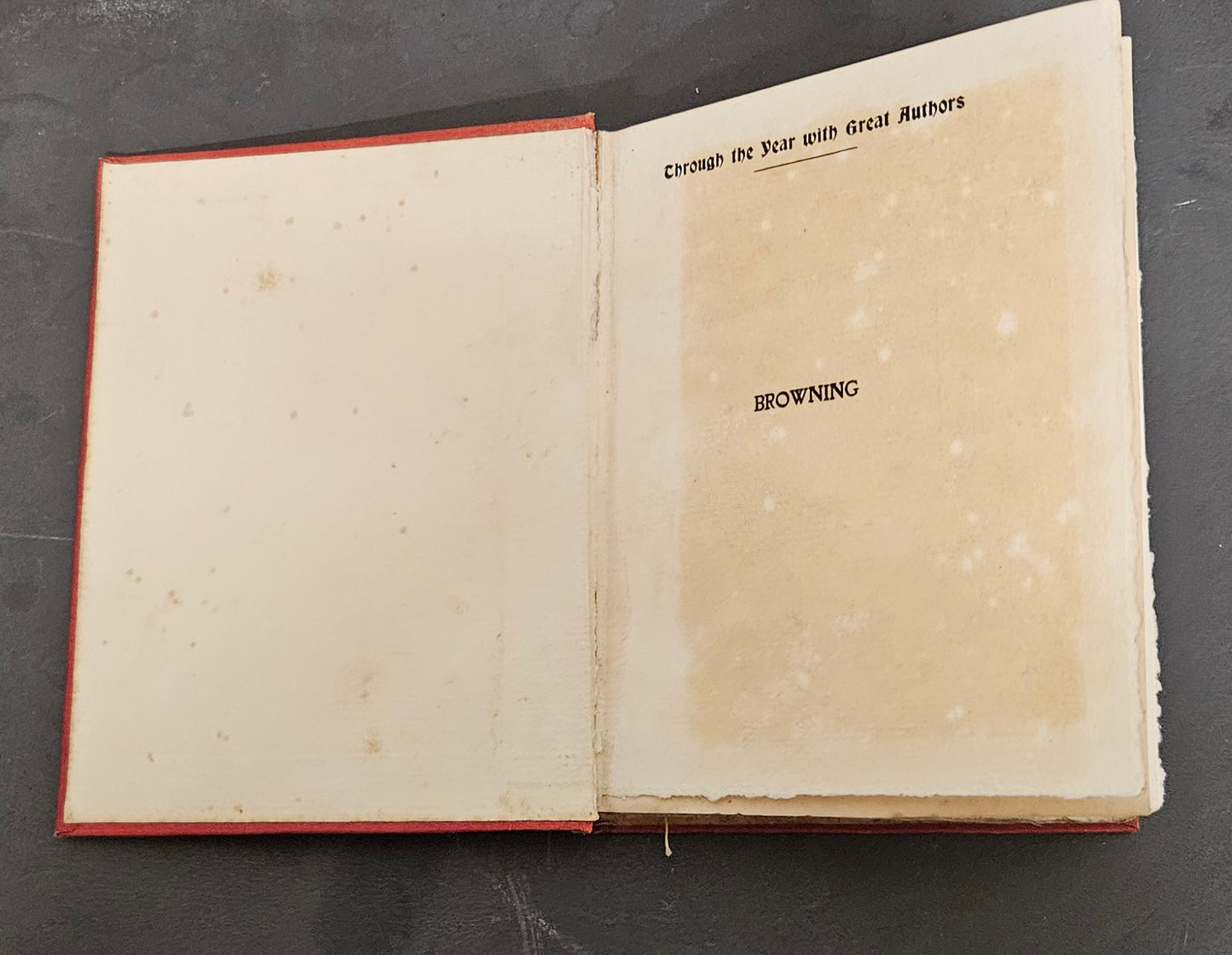 Through the Year with Browning A Day Book of Choice Passages Hardback