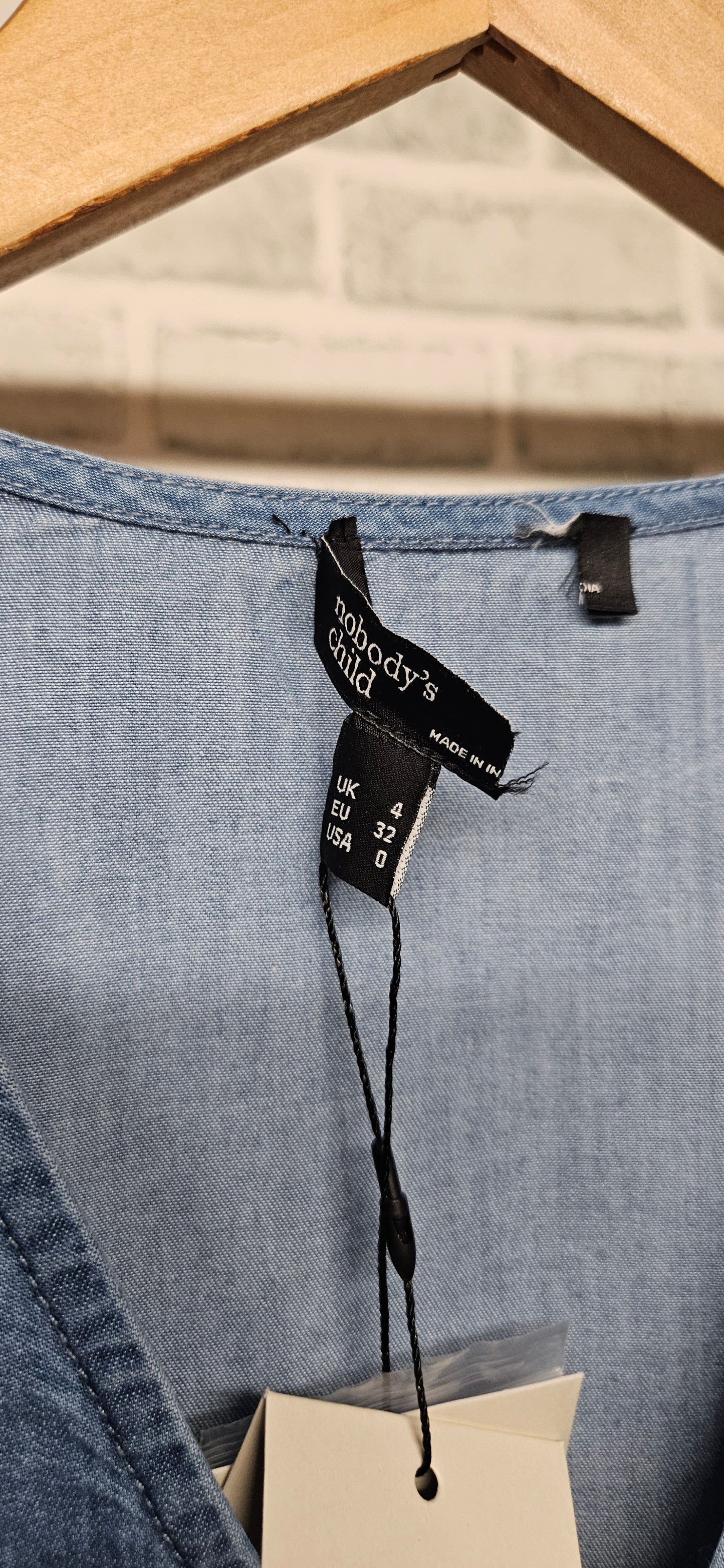 Nobody's Child Blue Magnolia Denim Mini Dress Size 4
