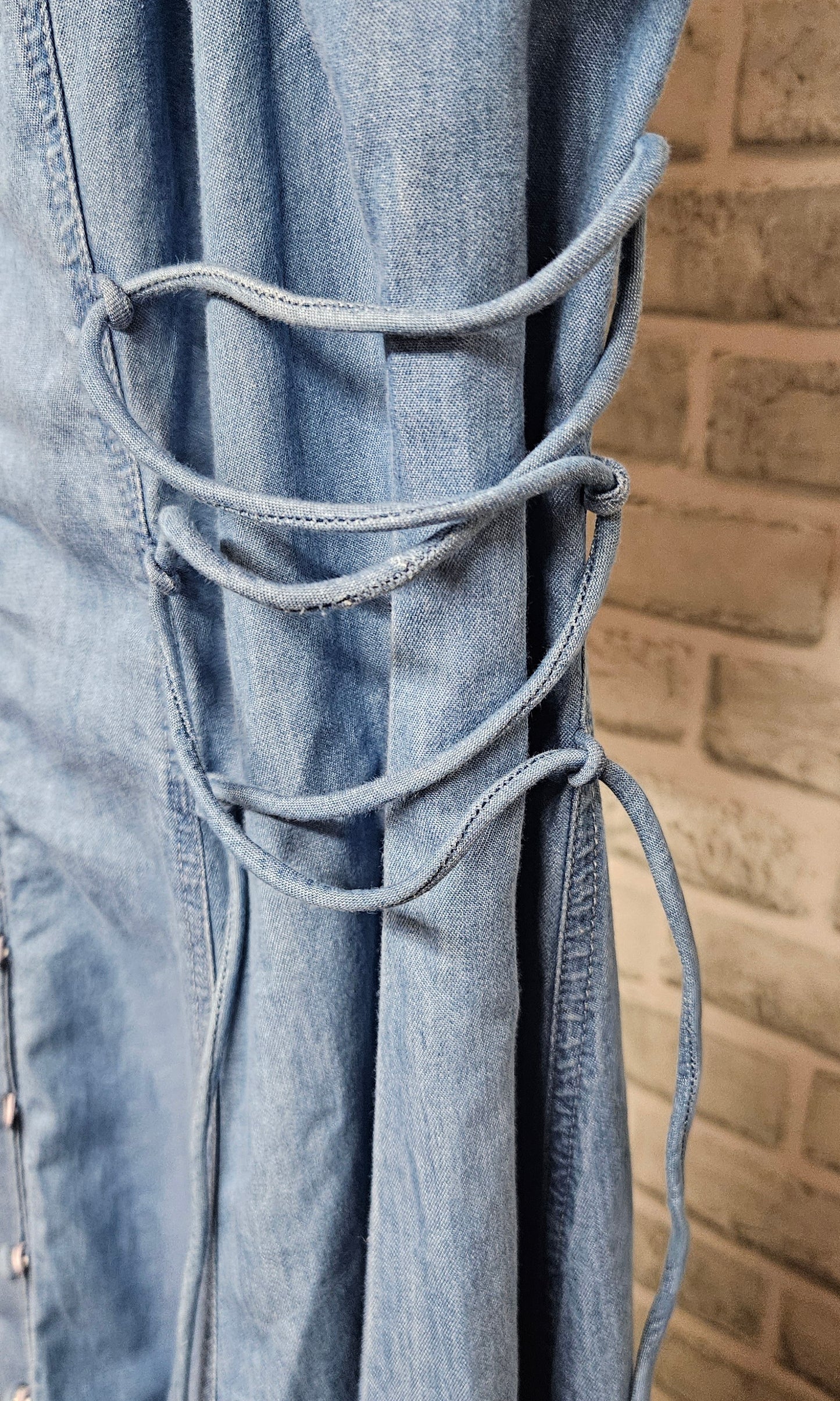 Nobody's Child Blue Magnolia Denim Mini Dress Size 4