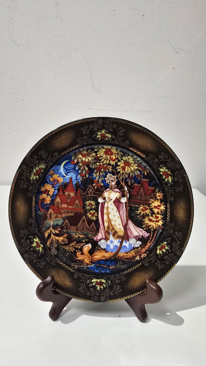 1990 Russian Vintage porcelain collector's plate - Autumn Fantasy