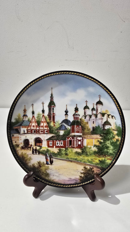 1990 Russian Vintage porcelain collector's plate - Suzdal Church