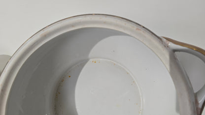 Moroccon Ceramic Soup Tureen Set - Lidded Bowl and Ladle
