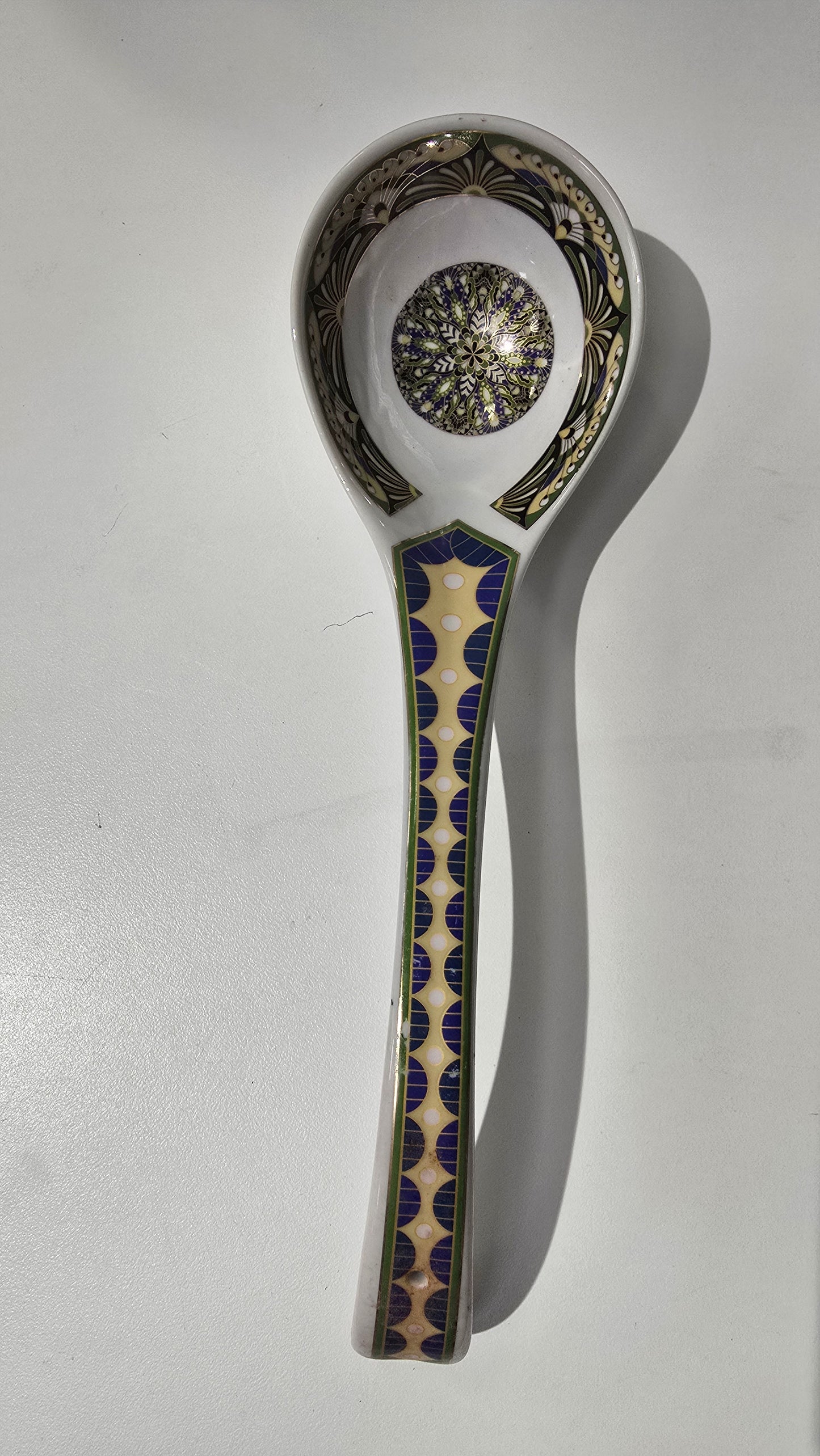 Moroccon Ceramic Soup Tureen Set - Lidded Bowl and Ladle