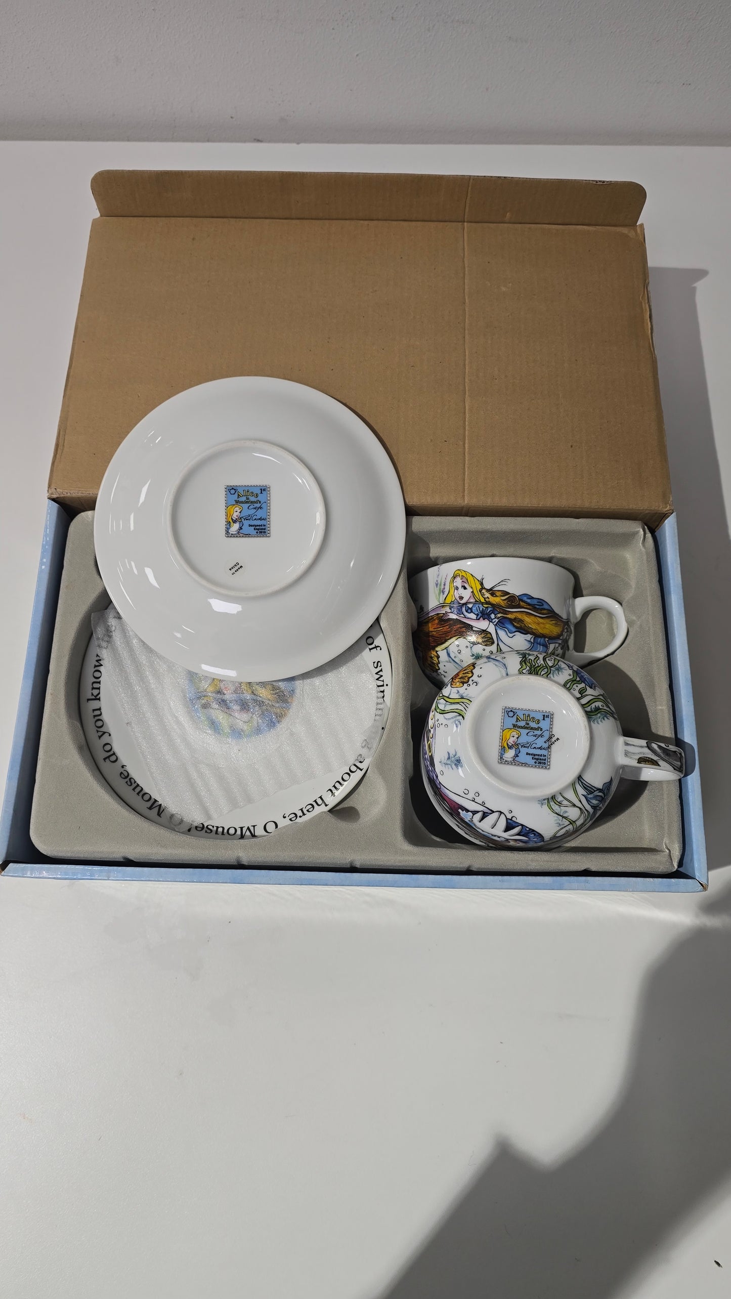 Paul Cardew's Alice in Wonderland Cups & Saucers boxed set