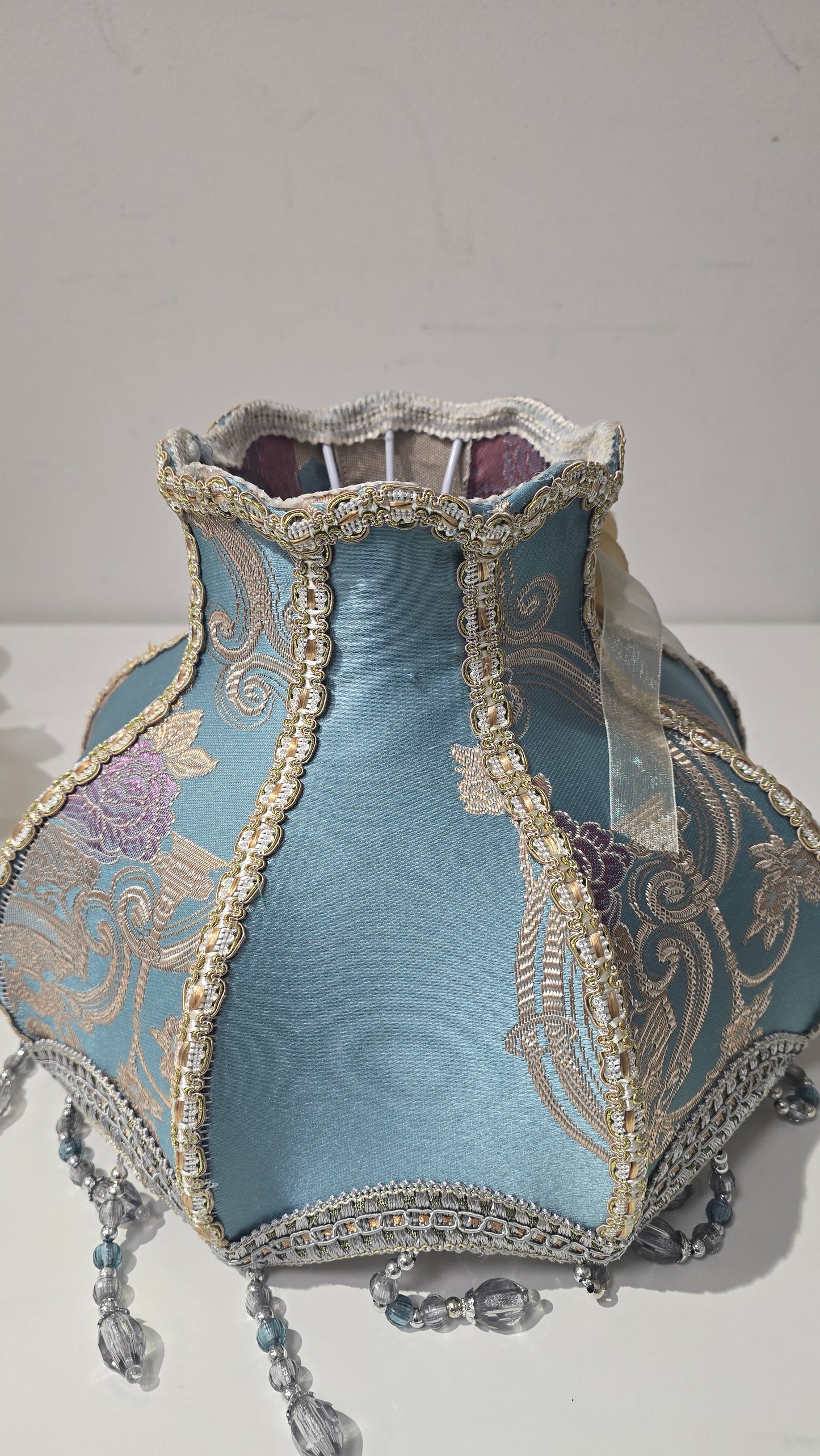 Victorian Inspired Lamp shade with beaded tassels